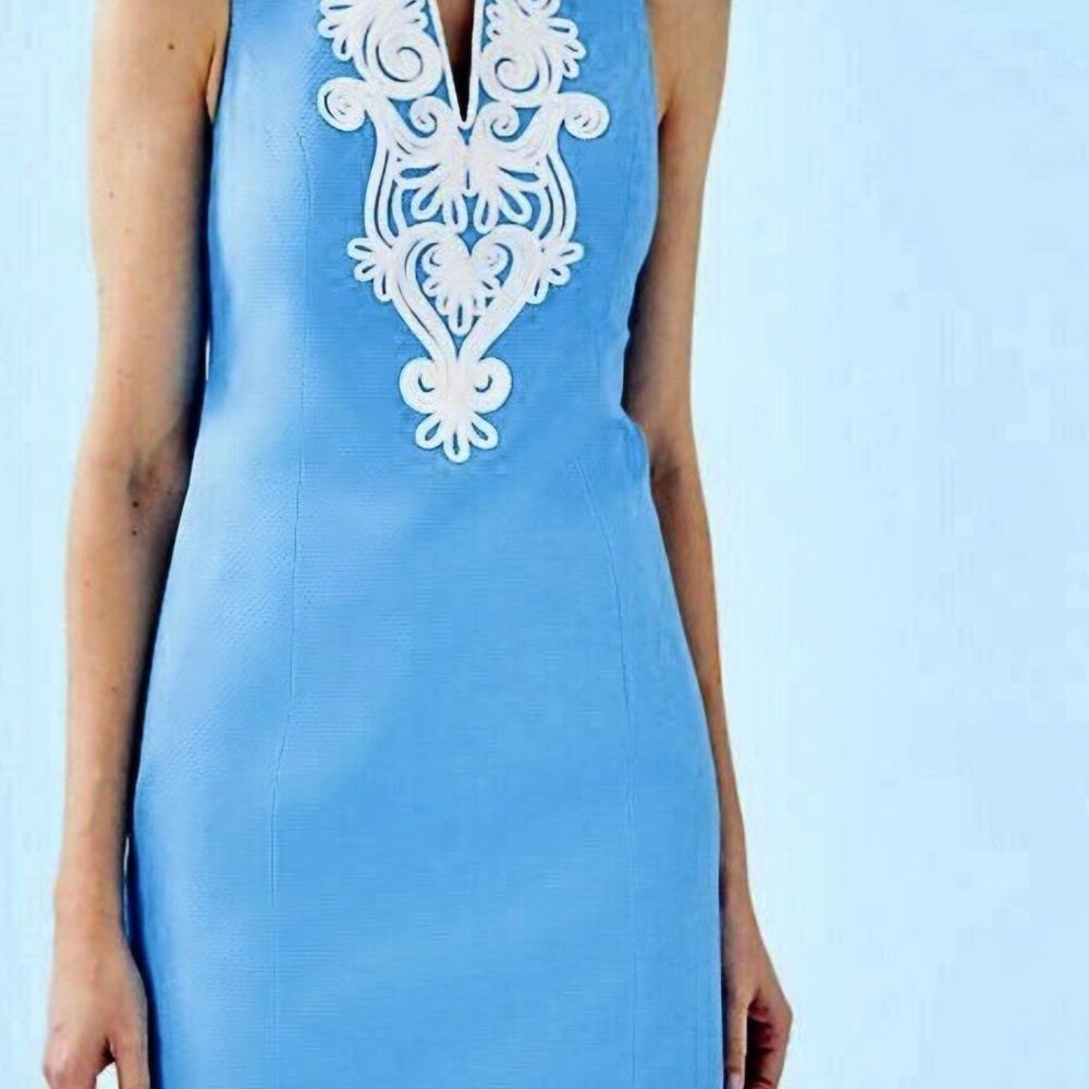 Lilly Pulitzer Light Blue Dress with White Embroidery